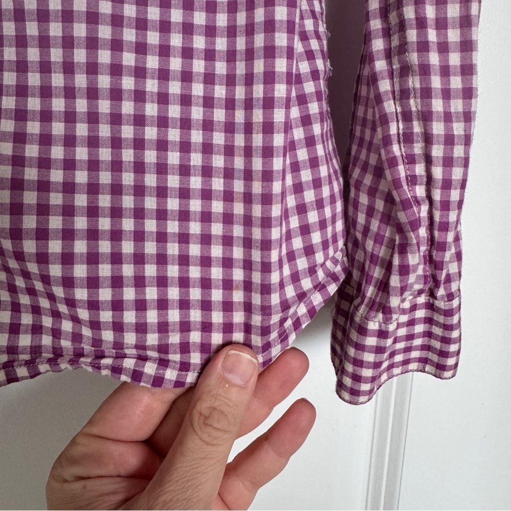 MADEWELL Broadway & Broome Women’s Gingham Boyshirt Button-Down Shirt Large EUC - Picture 11 of 12